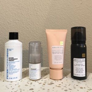 mini acne products & hair products